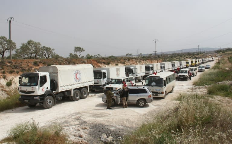 A Red Cross aid convoy was refused entry to Syria's Daraya