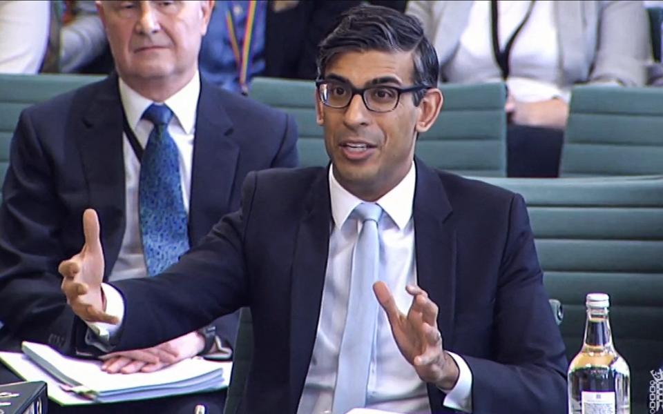 Rishi Sunak, the Prime Minister, gives evidence to the Liaison Committee this afternoon - AFP