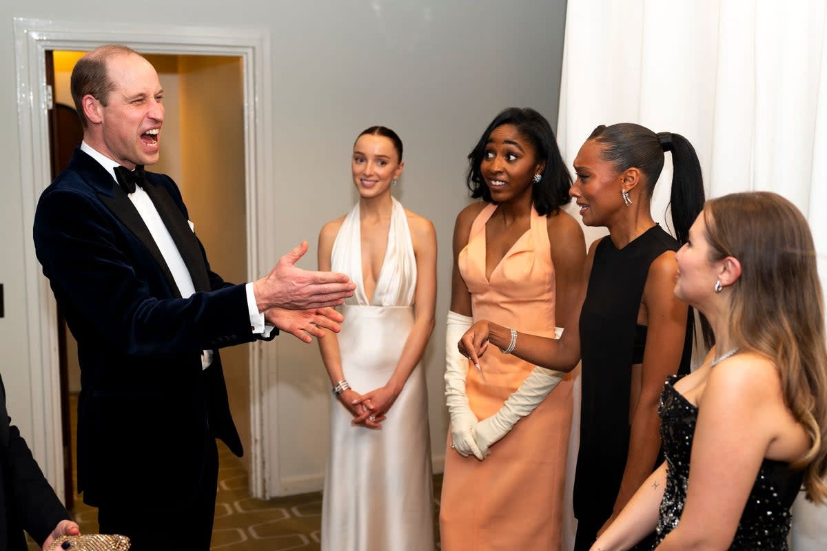 Prince William meets Bafta’s EE Rising Stars (POOL/AFP via Getty Images)