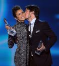 <p><strong>When:</strong> 2014</p><p><strong>What happened:</strong> The duo won for Favorite On-Screen Chemistry for <em>The Vampire Diaries</em>, where they played on-screen lovers. They were lovers off-screen, too... until they weren't.</p><p>During their <a href="https://youtu.be/ku97tJFadPQ?t=37" rel="nofollow noopener" target="_blank" data-ylk="slk:clearly pre-rehearsed speech;elm:context_link;itc:0;sec:content-canvas" class="link ">clearly pre-rehearsed speech</a>, they said how they started dating on the show, then started dating IRL, then broke up IRL, but were still dating on the show.</p><p>"It’s a good thing it’s not awkward. Well, it’s a good thing we have chemistry," Nina said.</p>