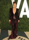 Jennifer Lopez turned heads on the Oscars red carpet in a plunging, silver Zuhair Murad gown, but the diva extraordinaire looked even better at the annual Vanity Fair afterparty in yet another revealing Murad masterpiece. Luckily -- at the post-ceremony soiree -- J.Lo didn't suffer a second slip. <a href="http://movies.yahoo.com/blogs/oscars/jennifer-lopez-oscars-wardrobe-malfunction-did-her-dress-031227699.html" data-ylk="slk:Her first frock may have showcased a bit too much skin;elm:context_link;itc:0;sec:content-canvas;outcm:mb_qualified_link;_E:mb_qualified_link;ct:story;" class="link  yahoo-link">Her first frock may have showcased a bit too much skin</a>, but her encore ensemble was utter perfection.