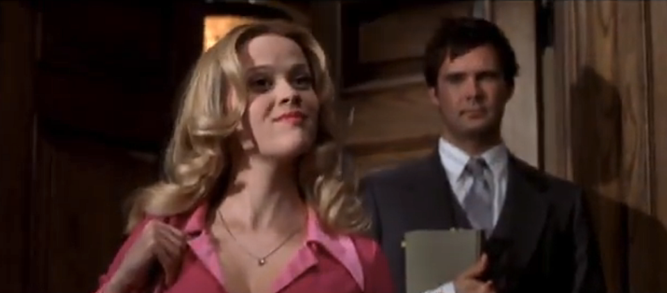 Elle Woods smiling triumphantly