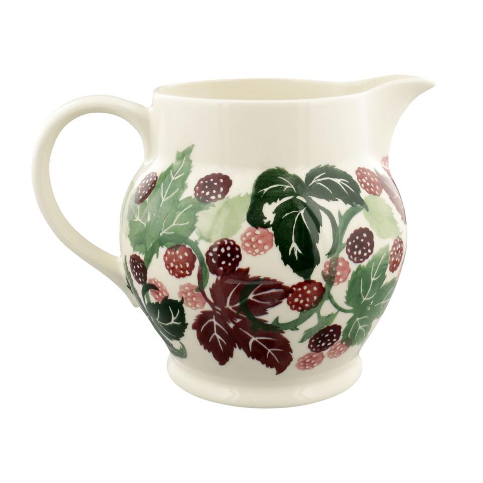 <p>No pudding is complete without custard. Serve it up in style this autumn with Emma Bridgewater's new berries jug. </p><p><a class="link " href="https://go.redirectingat.com?id=127X1599956&url=https%3A%2F%2Fwww.emmabridgewater.co.uk%2Fproducts%2Fblackberry-3-pint-jug&sref=https%3A%2F%2Fwww.housebeautiful.com%2Fuk%2Flifestyle%2Fshopping%2Fg33972390%2Femma-bridgewater-autumn-range%2F" rel="nofollow noopener" target="_blank" data-ylk="slk:BUY NOW, £49.95;elm:context_link;itc:0;sec:content-canvas">BUY NOW, £49.95</a></p>