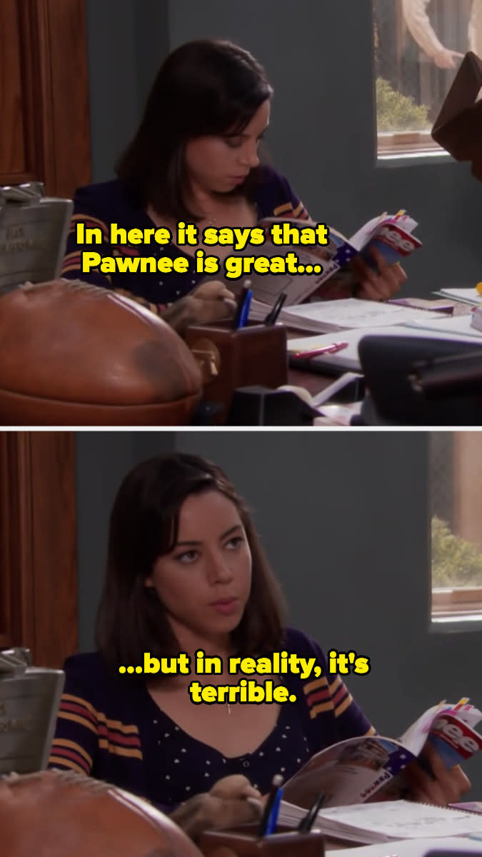 april saying pawnee is terrible