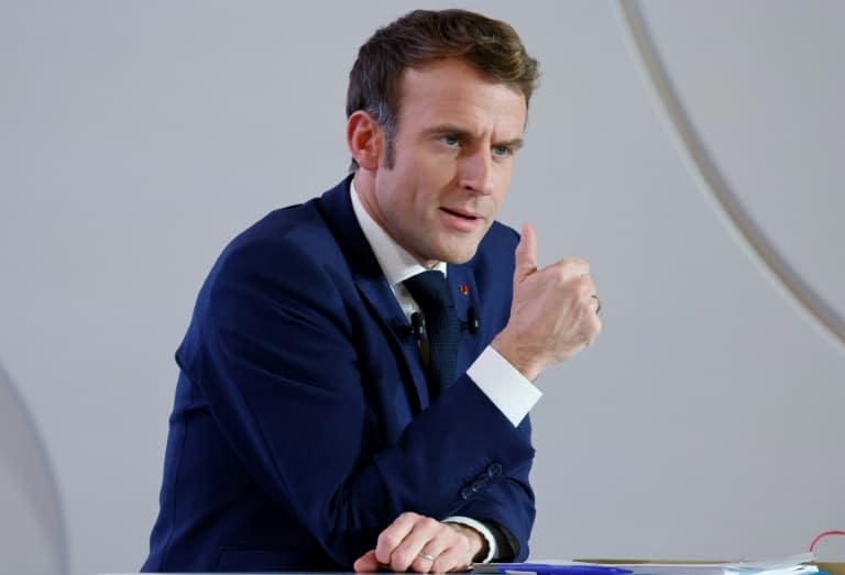 Le président français Emmanuel Macron le 9 décembre 2021 - Ludovic MARIN © 2019 AFP