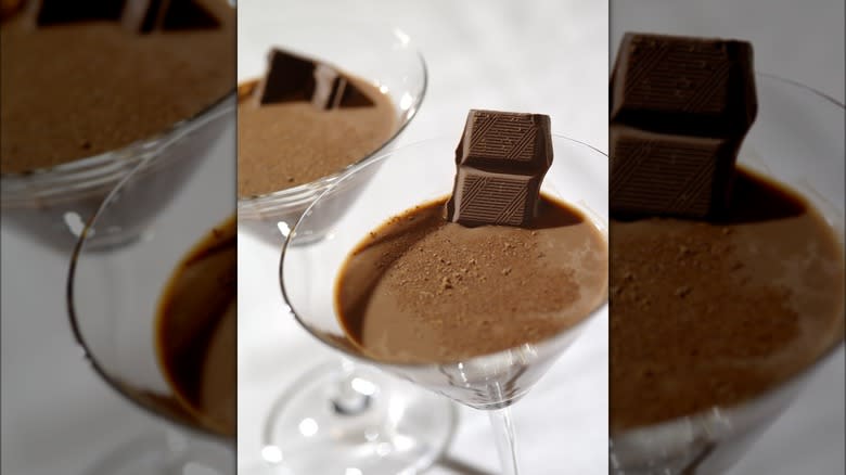 chocolate martini with truffle garnish