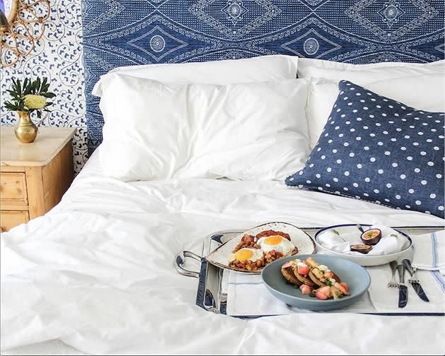 Guests can also enjoy a gourmet breakfast in bed, which is complimentary – as is the mini-bar. Photo: Instagram/_halcyonhouse
