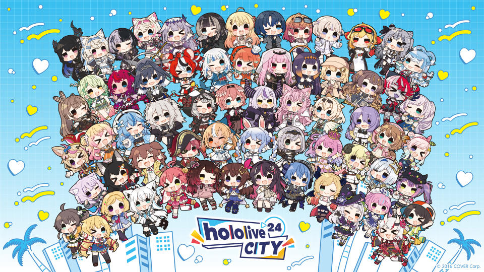 hololive大型計畫「hololive CITY’24」公開，六個遊樂園合作一路玩到年底還包住（圖源：hololive）