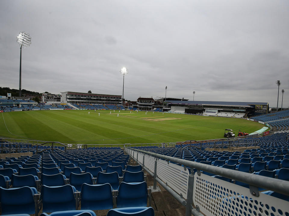 Yorkshire and Surrey's meeting was played under the lights and in front of empty seats: Getty