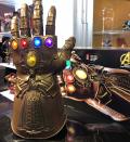 <p>Flex your fingers, and wield the might of the Infinity Stones, with this full-size replica of the Infinity Gauntlet — soon to be heavily featured in <em><a rel="nofollow" href="https://www.yahoo.com/entertainment/tagged/avengers-infinity-war" data-ylk="slk:Avengers: Infinity War;elm:context_link;itc:0;sec:content-canvas" class="link ">Avengers: Infinity War</a> — </em>from Marvel Legends and Hasbro. (Photo: Adam Lance Garcia) </p>