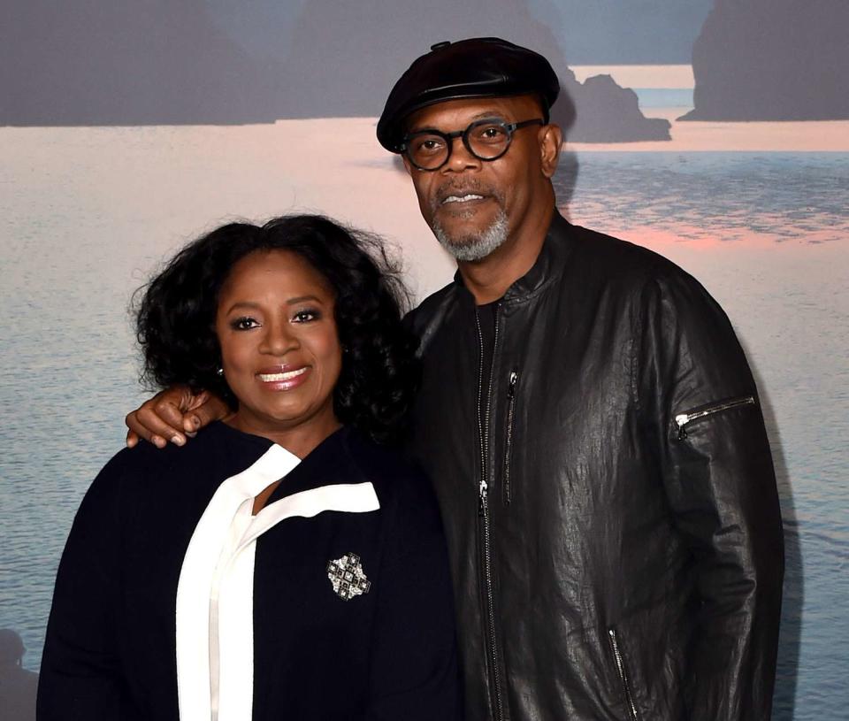LaTanya Richardson (L) and Samuel L. Jackson attend the premiere of Warner Bros. Pictures' "Kong: Skull Island" at Dolby Theatre on March 8, 2017 in Hollywood, California