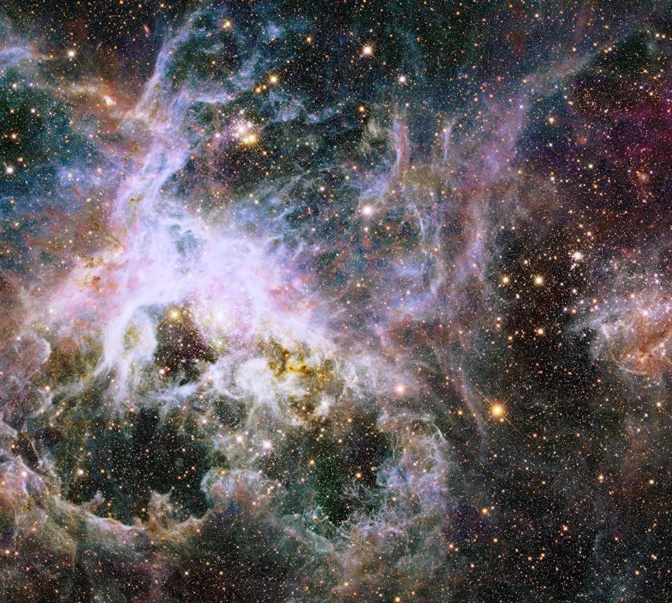 An image of the <a href="http://hubblesite.org/newscenter/archive/releases/2014/02/image/a/" target="_blank">Tarantula Nebula</a> (or NGC 2070), located about 160,000 lights years away, released in January.