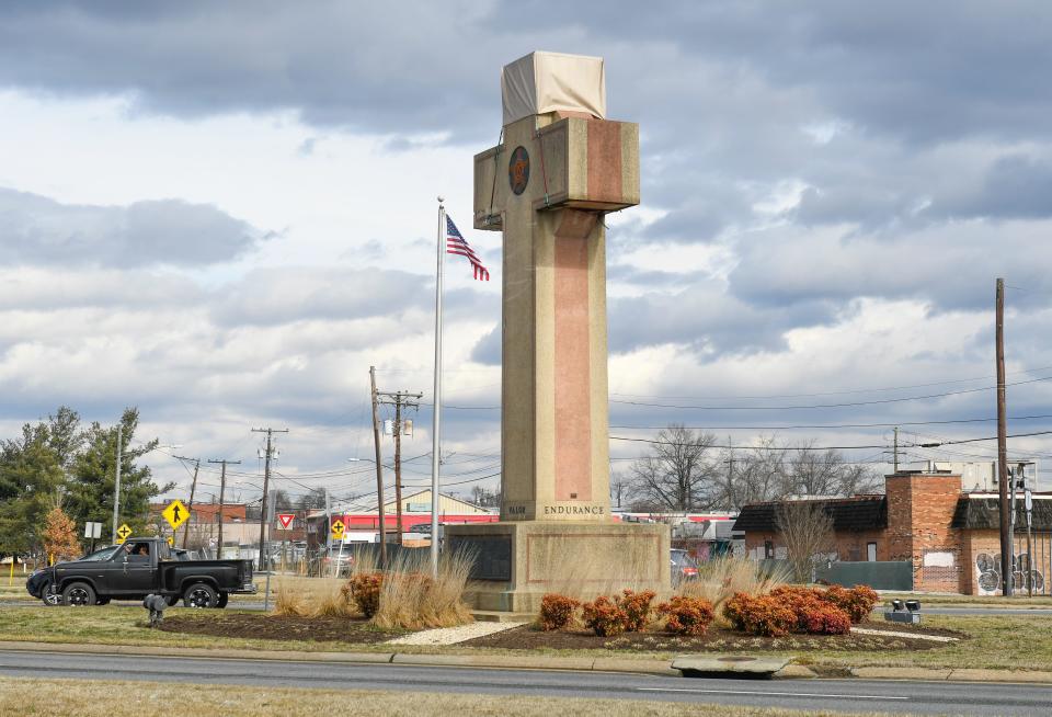 The World War I memorial cross in Bladensburg, Maryland, has been the focus of a Supreme Court case on the separation of church and state.