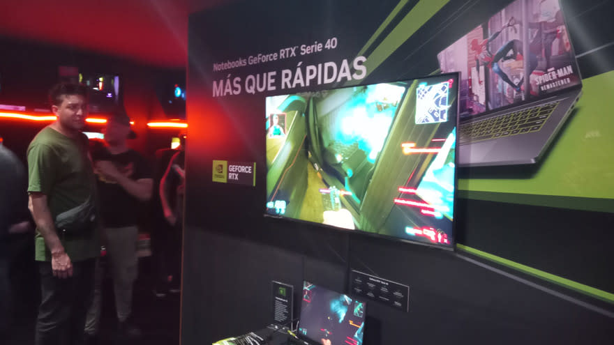 Parte del stand de NVIDIA, también presente en AGS 2023.