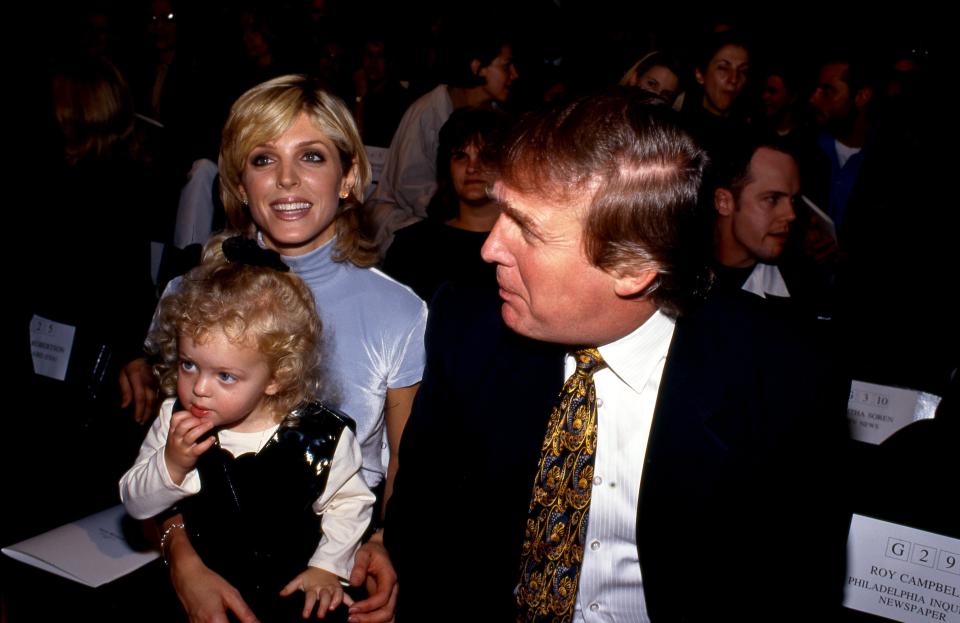 Marla Maples, Donald Trump and a young Tiffany. [Photo: Getty]