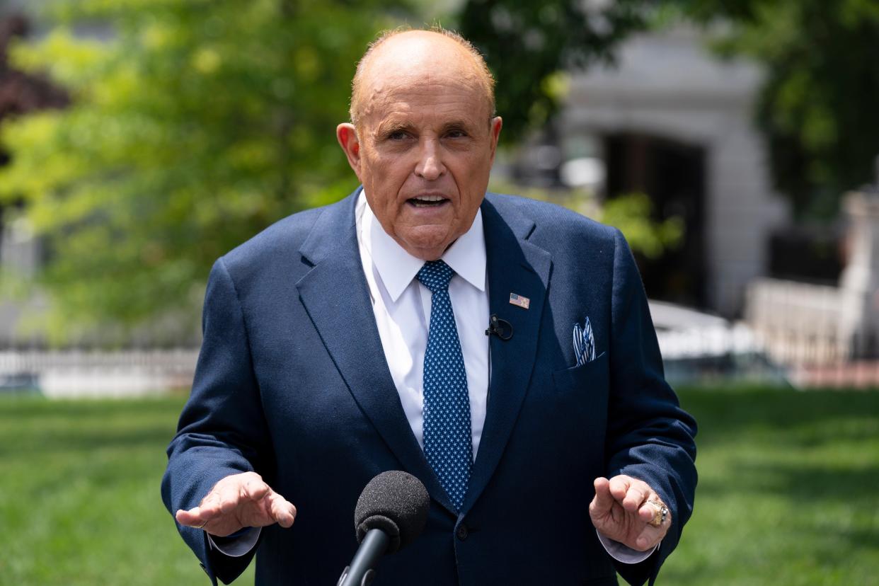 <p>File image: Rudy Giuliani was unsuccessful in the legal challenge mounted by Trump campaign against the results of  November 2020 elections</p> (AP)