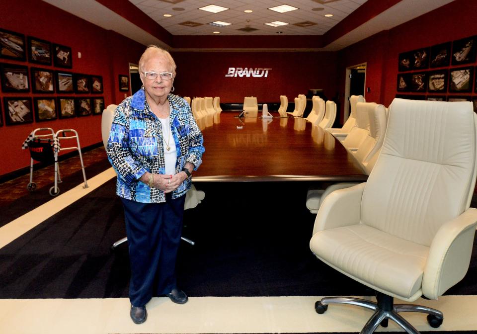 Evelyn Brandt Thomas in the board room of Brandt Consolidated, Inc. in Springfield in 2022.