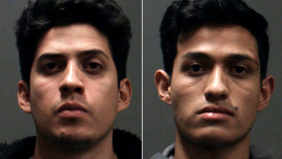 Chino police arrested two brothers, Rony Castaneda Ramirez, left, and Josue Castaneda Ramirez, who are accused in a fatal beating at a wedding party.