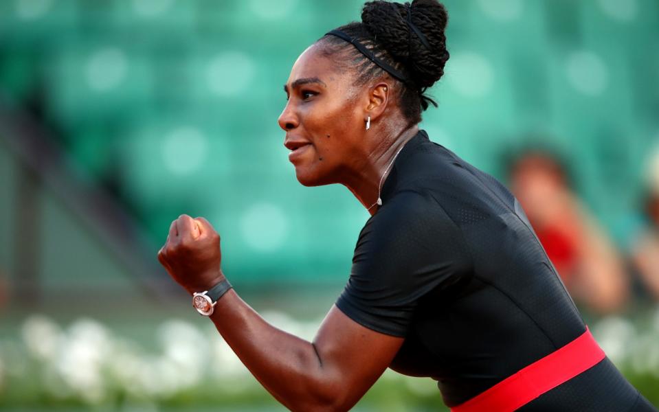 Serena Williams back on court at the 2018 French Open only eight months after giving birth - Getty Images Europe