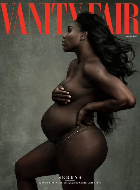 Serena Williams on the cover of Vanity Fair - Credit: Annie Leibovitz exclusively for Vanity Fair