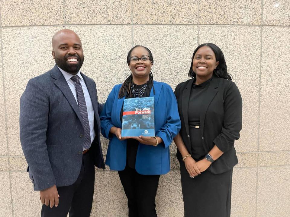 From left to right: Raynard Washington, Tracie Campbell and Kimberly Scott. The three, who work in public health for the county, recently co-authored an article in the North Carolina Medical Journal outlining problems and potential solutions.