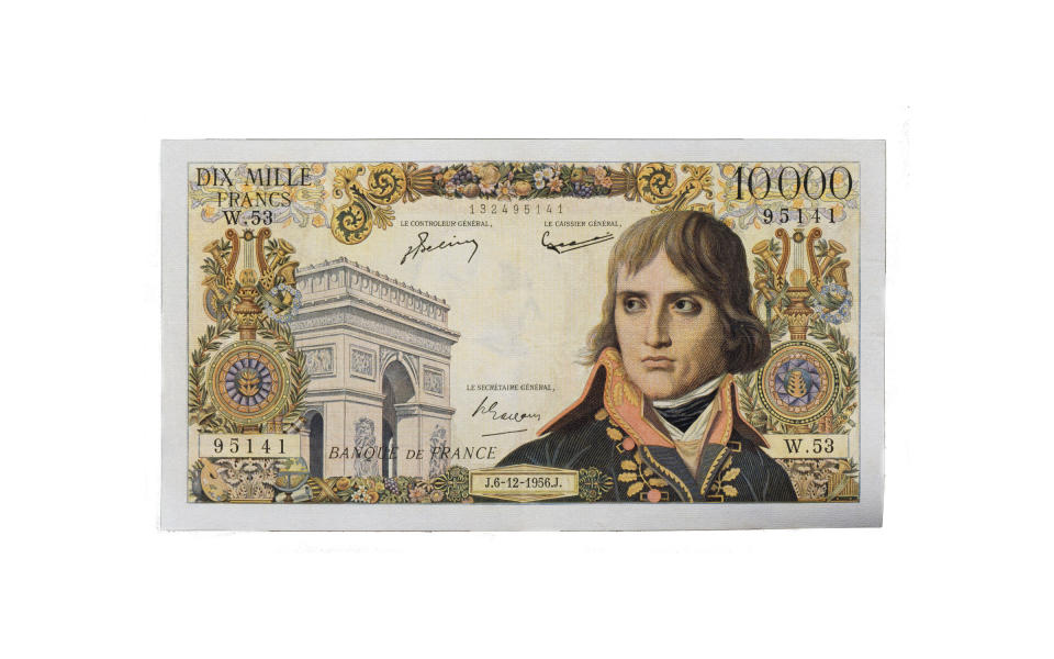 <p>The Franc was revalued in 1960, turning 100 existing francs into one "nouveau franc." Even after the revaluation, people still used the old sum of Francs to describe large sums of money—a slightly misleading way to represent lottery prizes and other winnable amounts of money. </p>