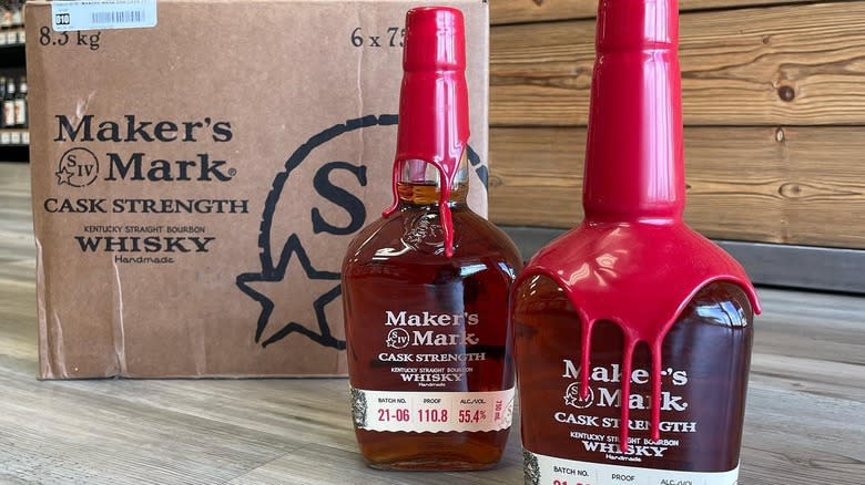 Maker's Mark Cask Strength bottles