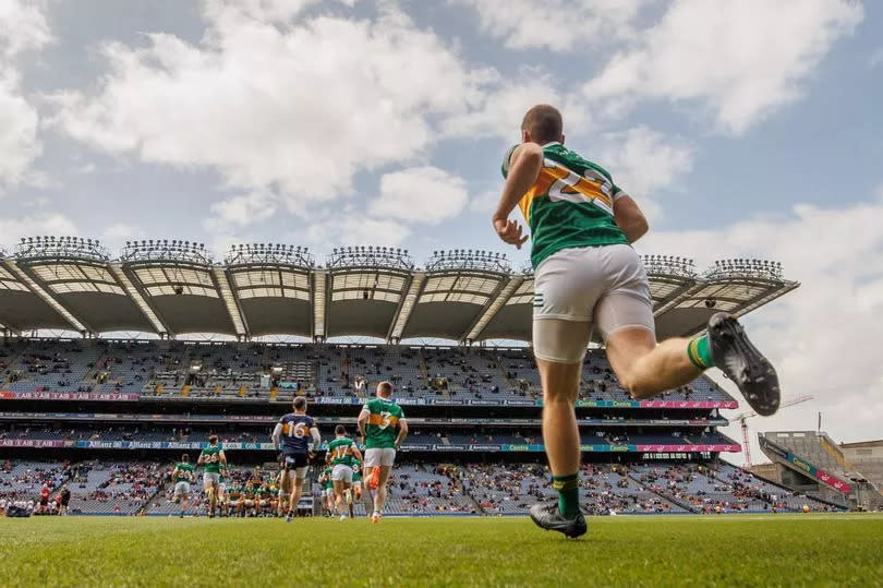 Kerry take to the field ahead of last season's All-Ireland SFC quarter-final against Tyrone at Croke Park. This weekend's quarter-finals will again be played as two double-headers at Croker