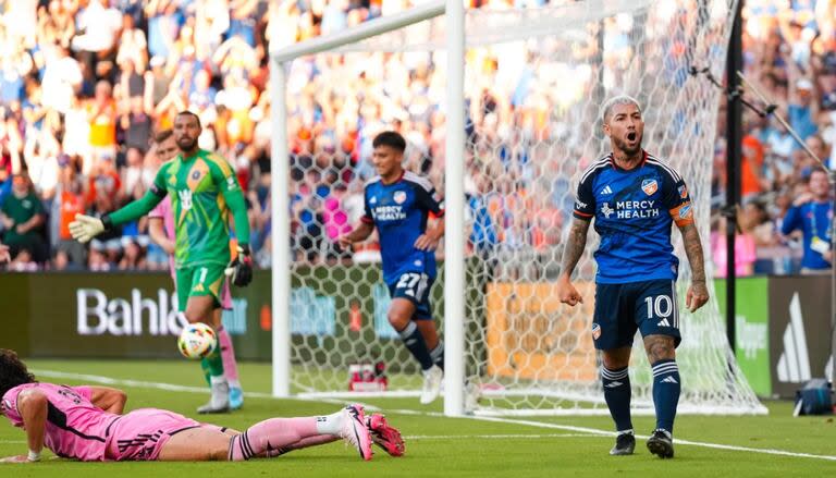 Luciano Acosta, ex enganche surgido de las inferiores de Boca, se destacó en la goleada de Cincinnati sobre Inter Miami por 6-1 con un gol y tres asistencias