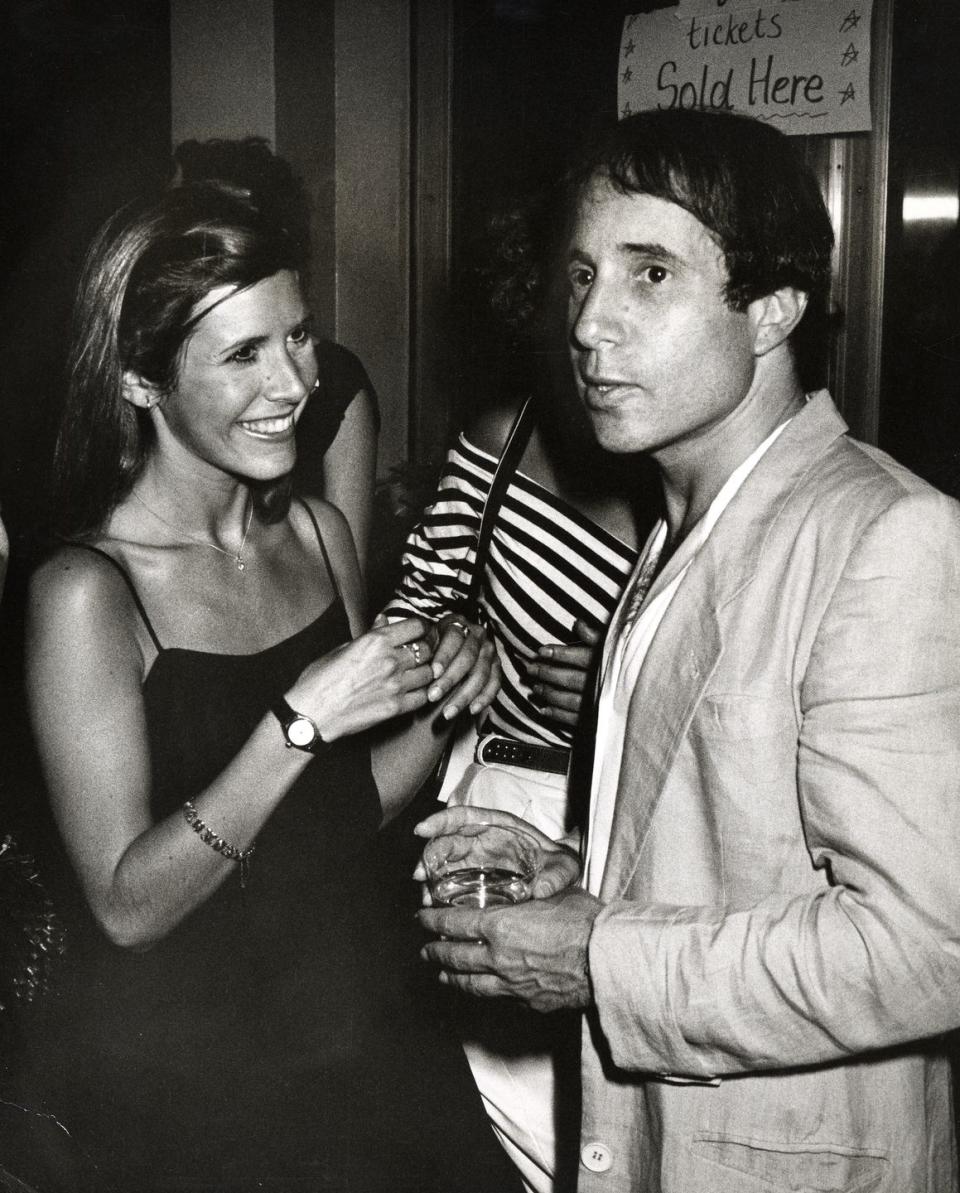 1980: Paul Simon and Carrie Fisher