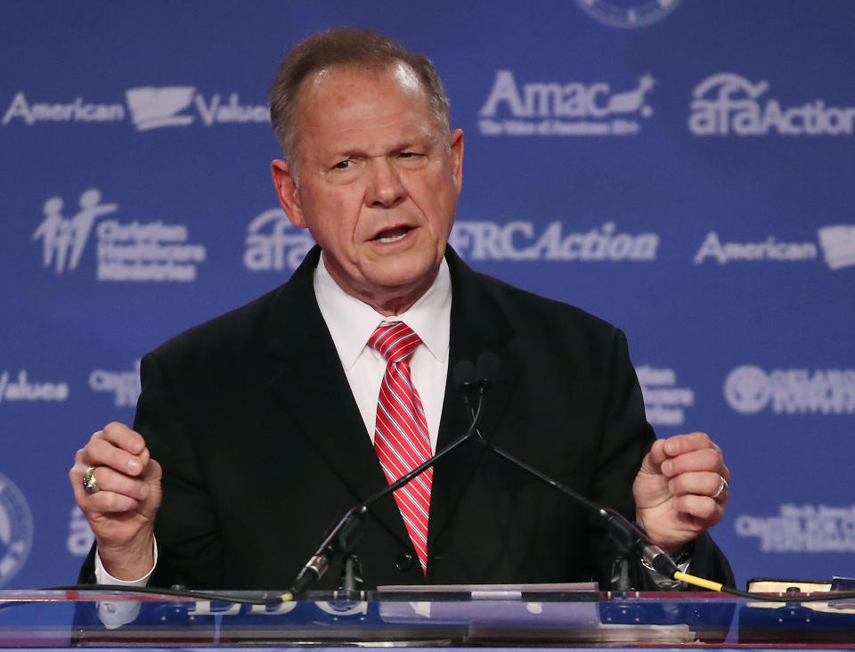 Roy Moore, the GOP Senate&nbsp;nominee in Alabama, is under growing pressure to step aside amid allegations of sexual misconduct with minors. (Photo: Mark Wilson/Getty Images)