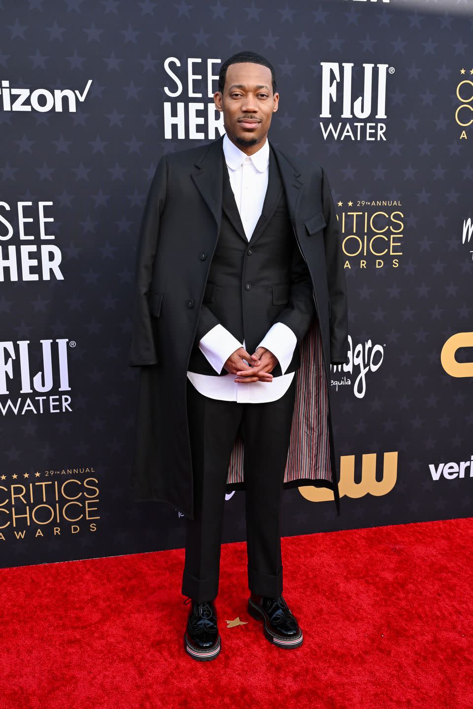 tyler james williams at the 29th critics choice awards held at the barker hangar on january 14, 2024 in santa monica, california photo by gilbert floresvariety via getty images