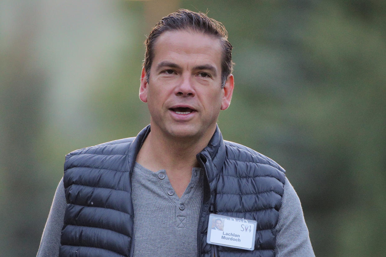 Lachlan Murdoch, co-chairman and chief executive officer of Fox Corp., attends the annual Sun Valley media conference in Idaho, July 11, 2019.