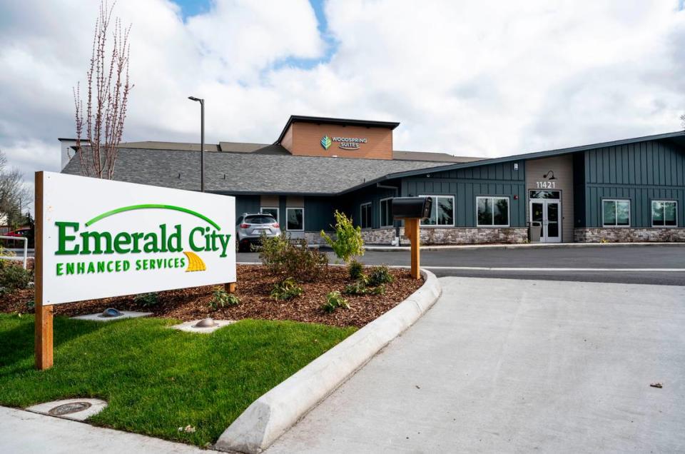 Emerald City Enhanced Services is the first and so far only enhanced services facility operating in Pierce County that helps provide mental health services to people in need, in Lakewood, Wash.