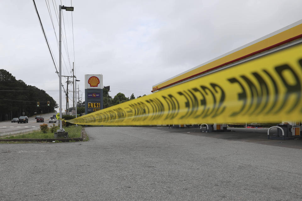 The Xpress Mart convenience store is seen on Tuesday, May 30, 2023, in Columbia, S.C. Richland County deputies said the store owner chased a 14-year-old he thought shoplifted, but didn't steal anything and fatally shot the teen in the back. (AP Photo/Jeffrey Collins)