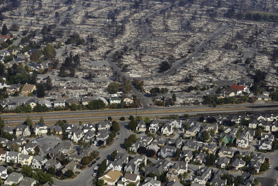 Tubbs Fire aftermath in Santa Rosa