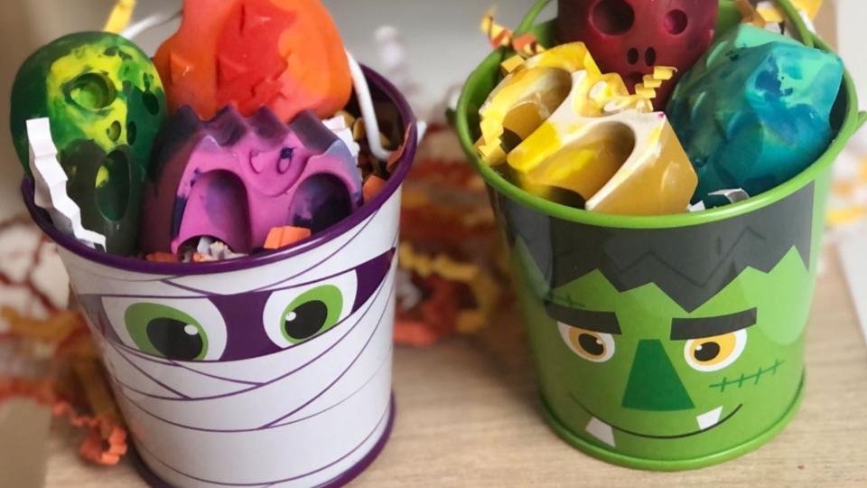 We love these crayon-filled cuties for a smaller boo bucket.