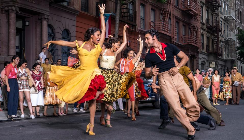 Ariana DeBose as Anita and David Alvarez as Bernardo in 20th Century Studios’ “West Side Story.” - Credit: Niko Tavernise