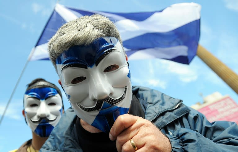 Several thousand pro-independence demonstrators turned out in Glasgow, almost two years after Scotland voted 'no' to leaving the union