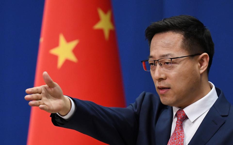 Chinese foreign ministry spokesman Zhao Lijian has denied Taiwan's accusations - Greg Baker/AFP
