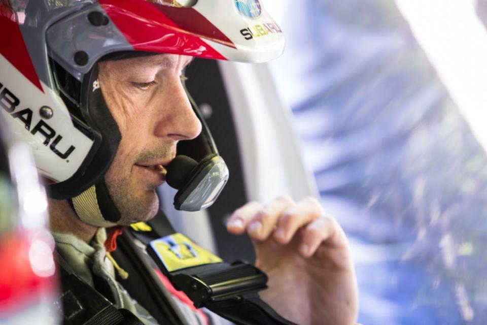 wellsboro, pa june 03 subaru rally team 199 driver travis pastrana buckles himself in before asaph stage on june 3, 2017 at day 2 of the susquehannock trail performance rally in wellsboro, pennsylvania photo by brett carlsengetty images