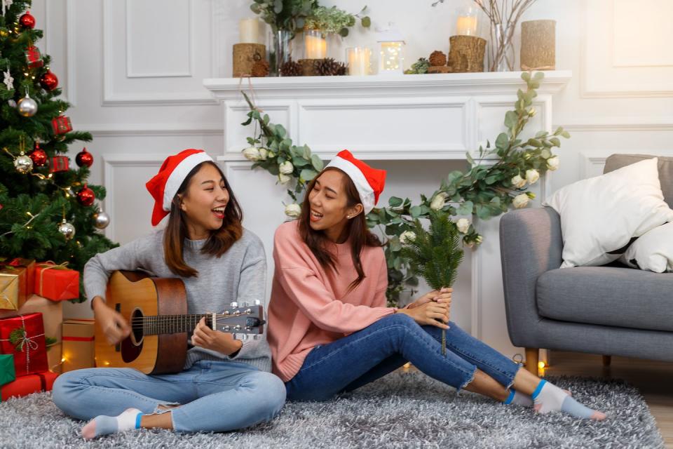 <p>There are so many good <a href="https://www.goodhousekeeping.com/holidays/christmas-ideas/g2680/christmas-songs/" rel="nofollow noopener" target="_blank" data-ylk="slk:Christmas songs;elm:context_link;itc:0;sec:content-canvas" class="link ">Christmas songs</a>, and you only get one season in which to play them over and over and over again. (Unless you're one of <em>those</em> people — the kind that listens to holiday music year-round.) Print out some lyrics, fire up a playlist and get ready to belt out your favorites. </p>