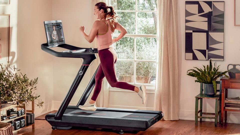 Photo of a woman running on the Peloton Tread