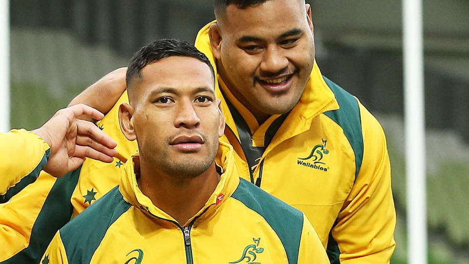 Taniela Tupou and Israel Folau. (Photo by Scott Barbour/Getty Images)