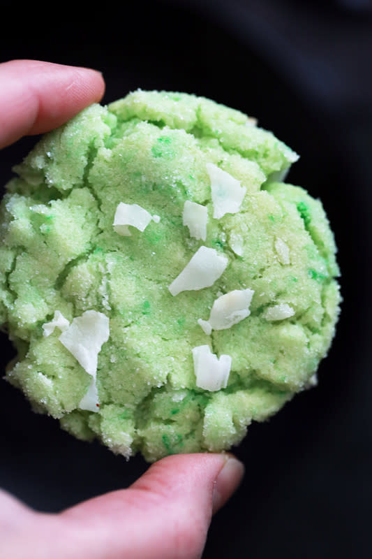 <p>Melanie Makes</p><p>These Coconut Lime Sugar Cookies pack a bright citrus punch thanks to a quick kitchen shortcut. </p><p><strong>Get the recipe:</strong> <a href="http://melaniemakes.com/blog/2017/02/coconut-lime-sugar-cookies.html" rel="nofollow noopener" target="_blank" data-ylk="slk:Coconut Lime Sugar Cookies;elm:context_link;itc:0;sec:content-canvas" class="link "><strong>Coconut Lime Sugar Cookies</strong></a></p><p><strong>Related: <a href="https://parade.com/28543/dash/coconut-macaroons/" rel="nofollow noopener" target="_blank" data-ylk="slk:Coconut Macaroons;elm:context_link;itc:0;sec:content-canvas" class="link ">Coconut Macaroons</a></strong></p>