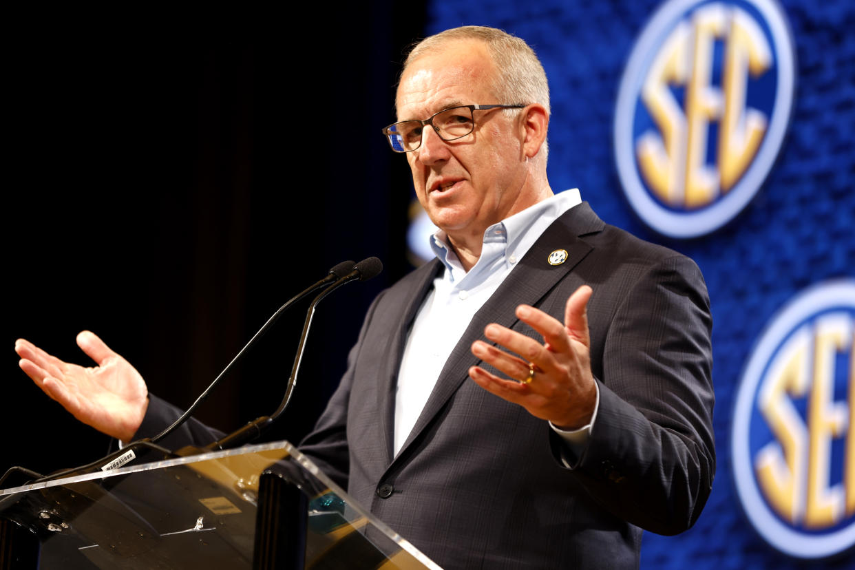 SEC commissioner Greg Sankey is one of the most influential people in college athletics. (Johnnie Izquierdo/Getty Images)