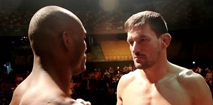 Kamaru Usman and Demian Maia UFC Chile weigh-in face-off