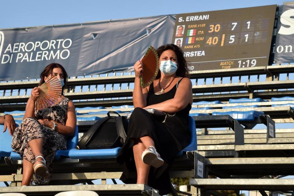 Socially distanced fans at the Palermo Ladies Open