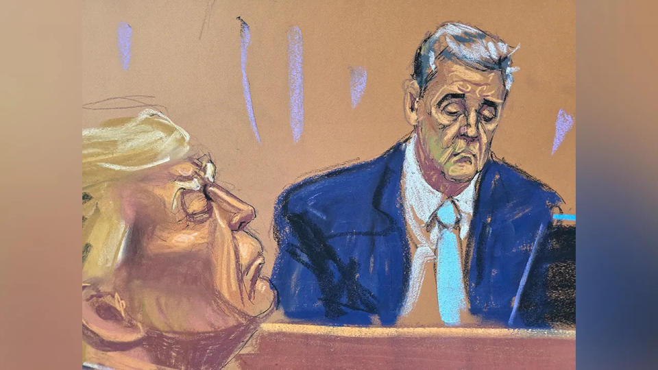 Michael Cohen testifies during former U.S. President Donald Trump's criminal trial