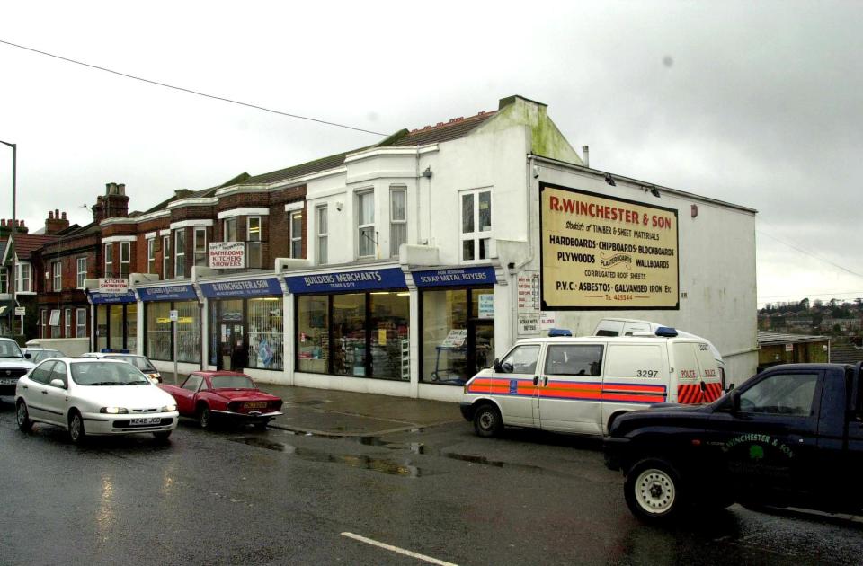 A police vehicle outside a builders merchants in Old London Road in Ore, Hastings, East Sussex, close to where detectives from the Metropolitan Police, investigating the Brink's-Mat bullion robbery, are digging.   *  The robbery of gold bullion and jewels worth  26 million from the Brink's-Mat vaults at London's Heathrow Airport at 6.30am on November 26, 1983, was Britain's biggest.   (Photo by Tim Ockenden - PA Images/PA Images via Getty Images)